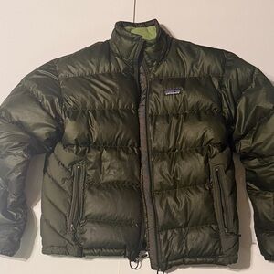 Vintage Patagonia Men's Olive Puffer Jacket